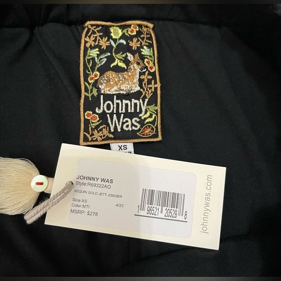 Johnny Was NWT Sequin Gold Jett Jogger Pants Size XS - Picture 10 of 12